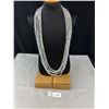 Image 1 : 5 Strand AB Crystal Necklace With A Gorgeous Rhinestone Closure - Shortest Strand Is 33"