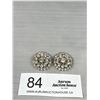 Image 1 : Vintage Clip On Rhinestone Round Dome Shoe Clips - Signed S.G. D'OR - Pat Pend.