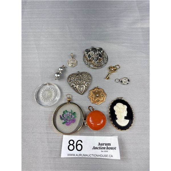 Assorted Vintage Pendant And Charm Lot