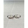 Image 7 : Lot Of 4 Silver Tone Nice Quality Dinner Rings - The Two Identical Rings Can Be Worn Back To Back Li