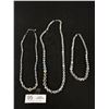 Image 1 : 3 Vintage Arora Borealis Crystal Beaded Necklaces -  Two Have Graduated Beads - 16", 22" & Adj 20"