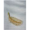Image 2 : Vintage 60's Seed Pearl Feather Gold Tone 3" Brooch