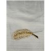 Image 3 : Vintage 60's Seed Pearl Feather Gold Tone 3" Brooch