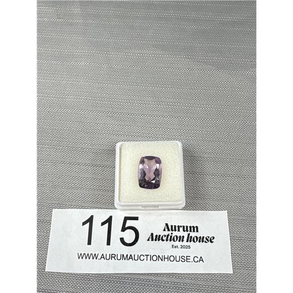 Amethyst 5.295 ct, 14 X 9.95 X 6.43MM - Cushion Cut - Eye Clean - Brazil - Untreated