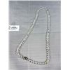 Image 3 : 25" Facetted Arora Borealis Crystal Beaded Necklace With Filigree  925 Sterling Silver Lobster Clasp