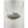 Image 2 : Nice Quality Prong Set Vintage Leaf Rhinestone Pendant Necklace
