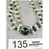 Image 3 : Double Strand Genuine Fresh Water Pearl & Beaded Necklace - 14" Long No Closure