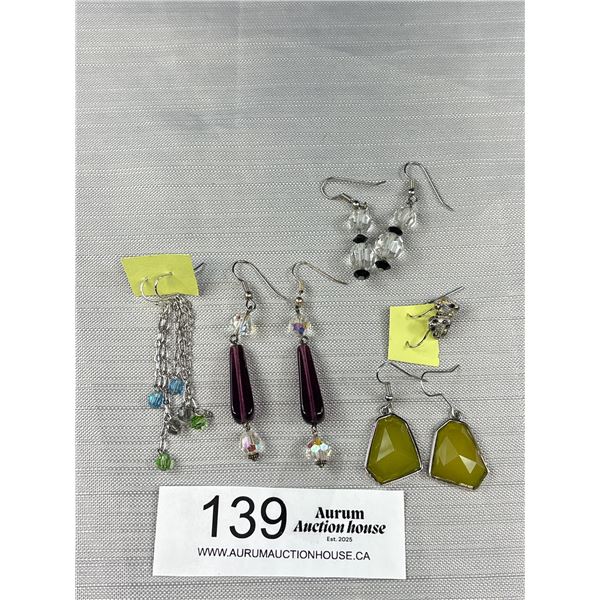 Assortment Of Crystal & Vintage Dangle Earrings