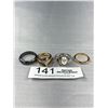 Image 1 : 4 Nice Quality Dinner Rings Size 12 Hemitite Band & 3 X Size 9