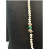 Image 2 : Genuine Pearl Necklace With Vintage Spacer, Not Marked But Tested 925 Sterling Silver
