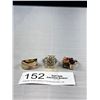 Image 1 : 3 Nice Quality Dinner Rings With Built-In Adjusters - Smallest Adj Size 2 X 7 & 8