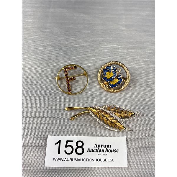 3 Vintage Brooch/Pins