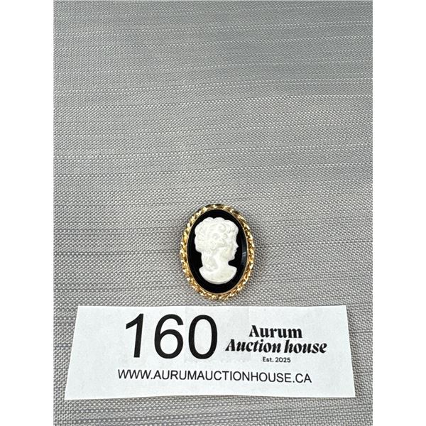 20/12K G.F. Cameo Pendant Or Brooch Just Over 1"