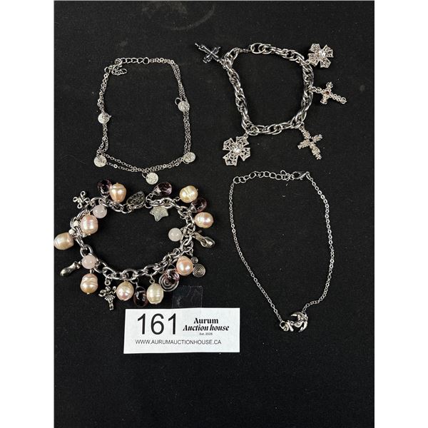 Vintage Charm Bracelet And Ankelet Lot