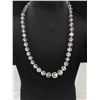 Image 2 : 20" Facetted Graduated Crystal Beaded Necklace With  Vintage Filigree Clasp Marked 14K/20
