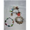 Image 2 : Lot Of 6 Bracelet Lot - Assorted Beads, Glass, Lampwork, Gemstones And More