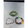 Image 4 : Lot Of 6 Bracelet Lot - Assorted Beads, Glass, Lampwork, Gemstones And More