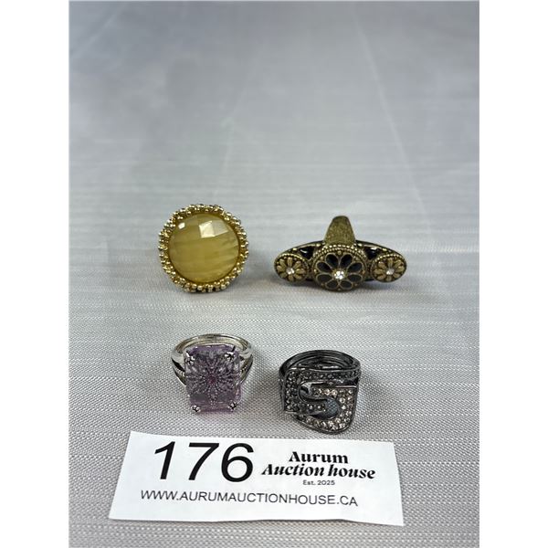 4 Quality Dinner Rings With Built-In Adjusters Smallest Size 6, 2 X 7, & 8