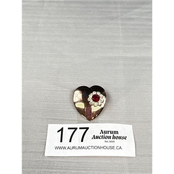 Signed Coro Vintage Rose Gold Over 925 Sterling Silver Brooch - 6.8 Grams - 1.25" X 1.15" - Marked &