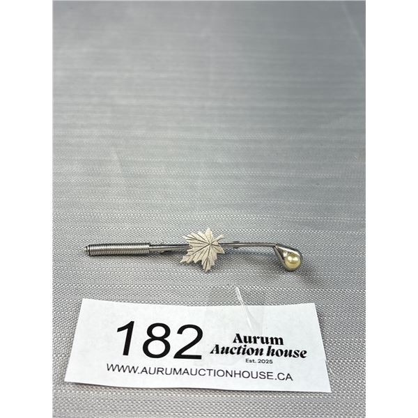 Signed Vintage Bond Boyd 925 Sterling Silver Brooch - 3" Long - 4.4 Grams - Marked & Tested