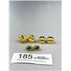 Image 4 : 5 Pairs Of Quality Vintage Stud Pierced Earrings
