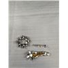 Image 5 : 4 Vintage Rhinestone Brooches