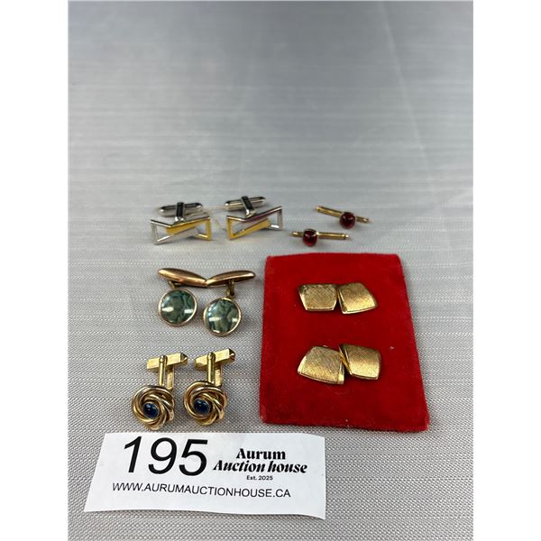 Vintage Designer Cuff Links Lot - Signed Swank, Hickok & Lambournes Birmingham