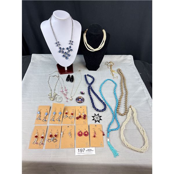 Over 20 Pieces Of Mixed Wearable Costume Jewelry