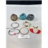 Image 1 : Large Assortment Of Beaded Wire Flex Cuffs & Bracelets
