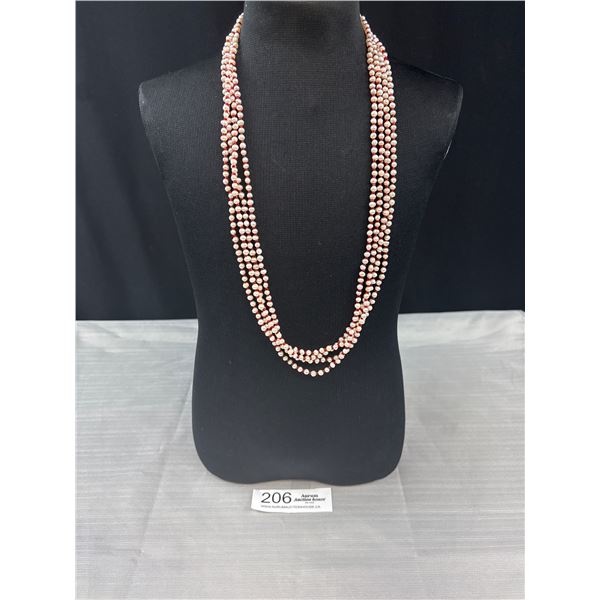 9' Genuine Fresh Water Pearl & Beaded Necklace - Could Be Used As Garland On Small Christmas Tree