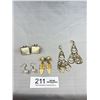 Image 1 : 4 Pairs Of Quality Vintage Gold Tone Pierced Earrings