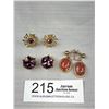 Image 1 : 3 Pairs Of Vintage 1 Clip On And 2 Screwback Earrings