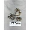 Image 1 : 3 Vintage Brooches - Cat Brooch Can Also Be Worn As A Pendant