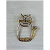 Image 4 : 3 Vintage Brooches - Cat Brooch Can Also Be Worn As A Pendant