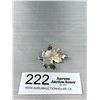 Image 1 : 925 Sterling Silver Maple Leaf Brooch - 1 5/16" X 1 3/16" - 5.2 Grams - Marked & Tested