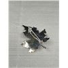 Image 2 : 925 Sterling Silver Maple Leaf Brooch - 1 5/16" X 1 3/16" - 5.2 Grams - Marked & Tested