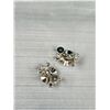 Image 3 : 2 Pairs Vintage Prong Set Arora Borealis Rhinestone Screwback Earrings