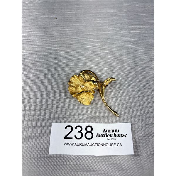 Signed Vintage Marcel Boucher Pansy Brooch 2.5"