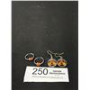Image 1 : 2 Pairs Vintage 925 Sterling Silver Amber Earrings - 7.7 Grams - Marked & Tested