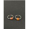 Image 4 : 2 Pairs Vintage 925 Sterling Silver Amber Earrings - 7.7 Grams - Marked & Tested
