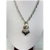 Image 2 : Vintage 18" Prong Set Rhinestone Statement Neclace With 2" Drop
