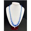 Image 2 : 3 Vintage Arora Borealis Crystal & Glass Beaded Necklaces -  Two Have Graduated Beads - Blue One Has