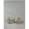 Image 2 : 3 Pairs Vintage Prong Set Arora Borealis & Rhinestone Clip On And Screwback Earrings
