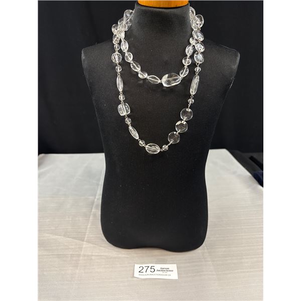 Vintage 38" Long Lucite Necklace