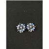Image 6 : 3 Vintage Prong Set Arora Borealis Rhinestone Clip On And Screwback Earrings - One Signed Austria -