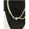 Image 2 : Double Strand Faux Pearl Knotted Graduated Necklace - Vintage 925 Sterling Silver Filigree Clasp - M