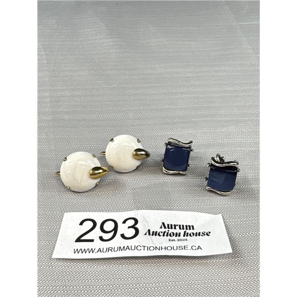 2 Pairs Of Vintage Signed Coro Clip On Earrings