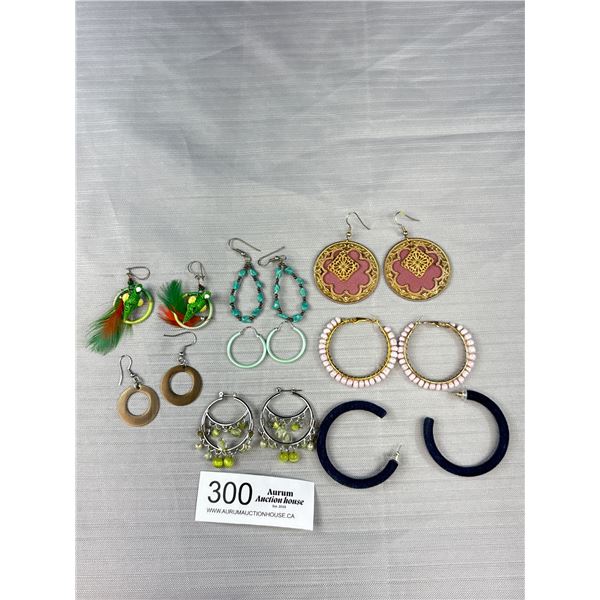 Lot Of Vintage Hoop Earrings - Nice Variety