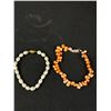 Image 3 : 16" & 2 X 8" Genuine Fresh Water Pearl Necklace & Bracelets