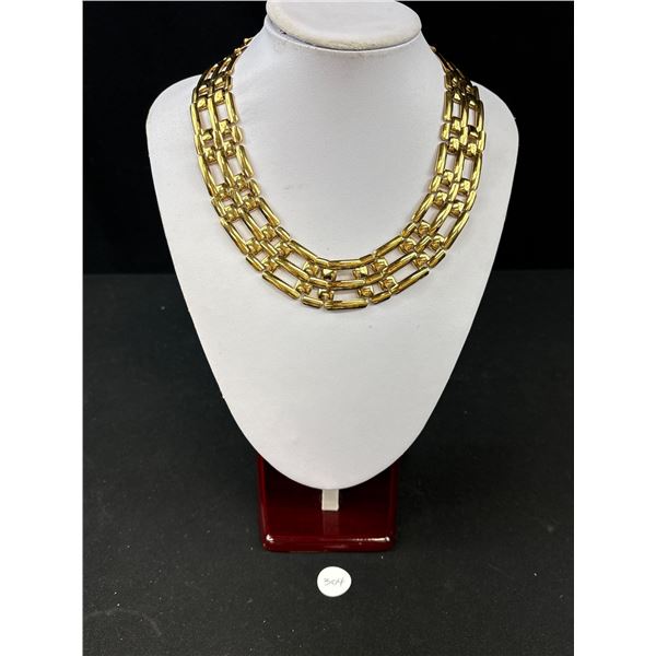 Vintage Gold Tone Collar Necklace